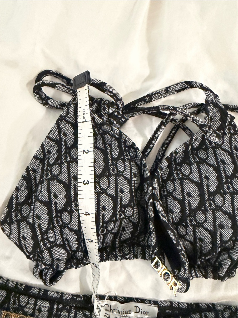 Dior Patterned Triangle Bikini Set M - Picture 4 of 6